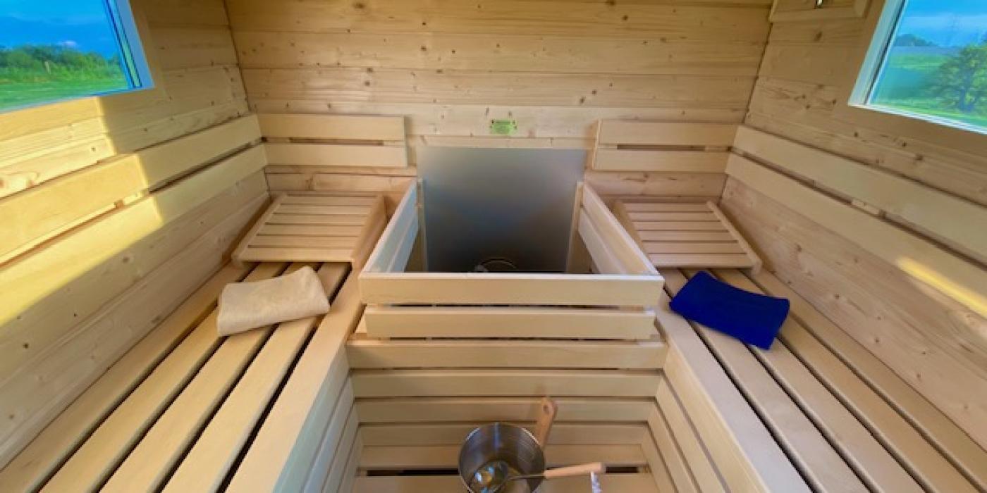 Mobile Sauna mit Gasofen für 2 -3 Personen Modell Basic